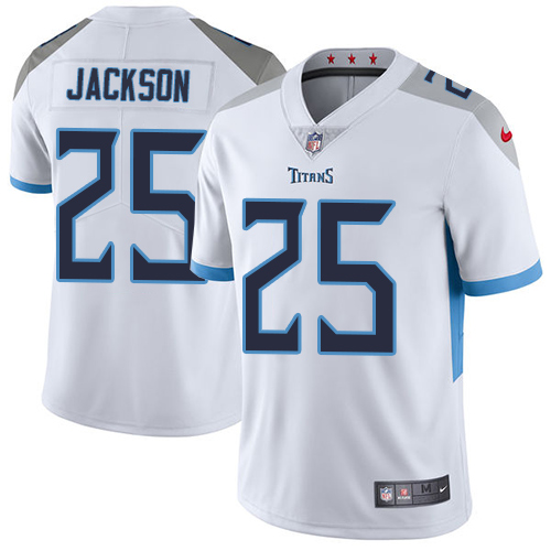 Nike Titans #25 Adoree' Jackson White Men's Stitched NFL Vapor Untouchable Limited Jersey